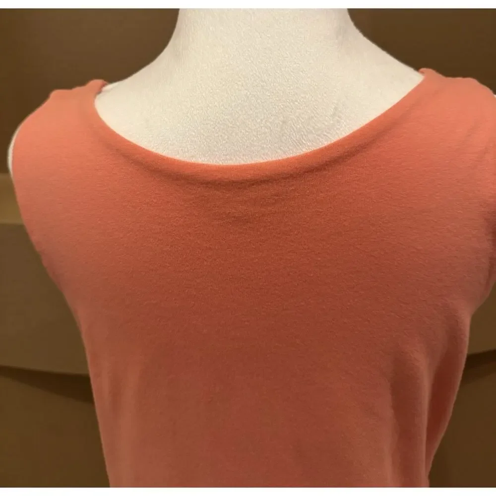Theory Women Orange Peach Coral Casual Cotton Dress Size S - Picture 5 of 8